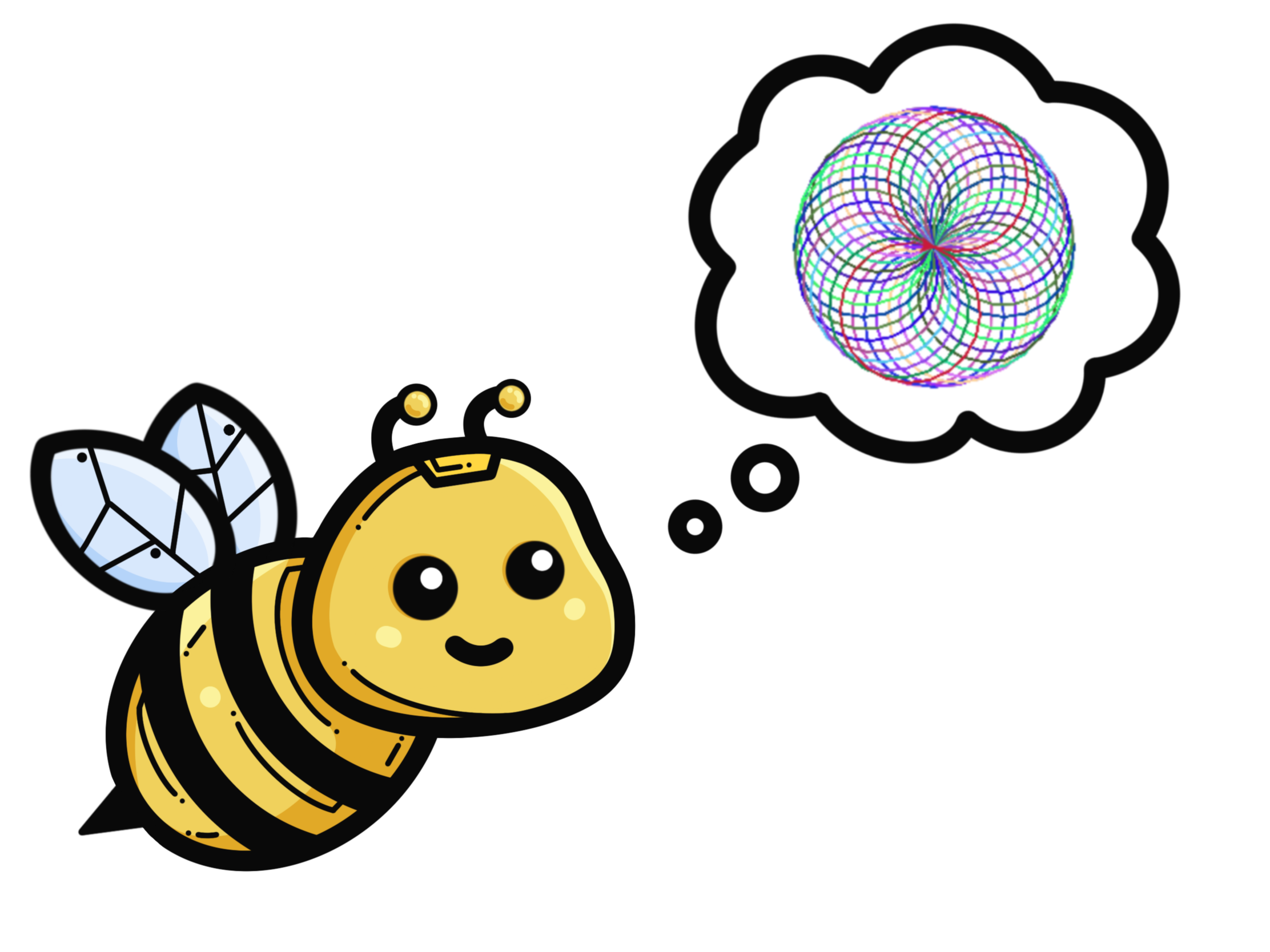 Flor de mandala con petalos de colores aleatorios