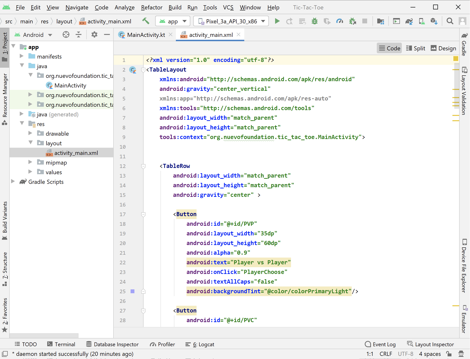 Exemplo da IDE do Android Studio