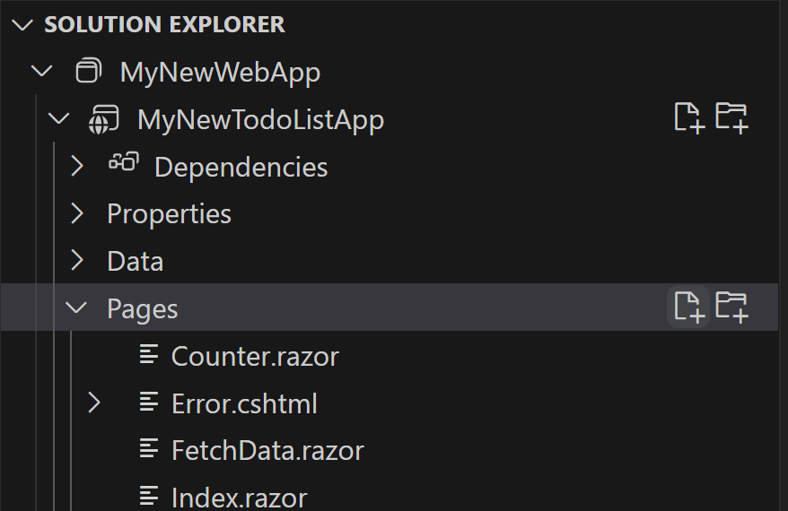 Captura de tela do botão Adicionar novo arquivo