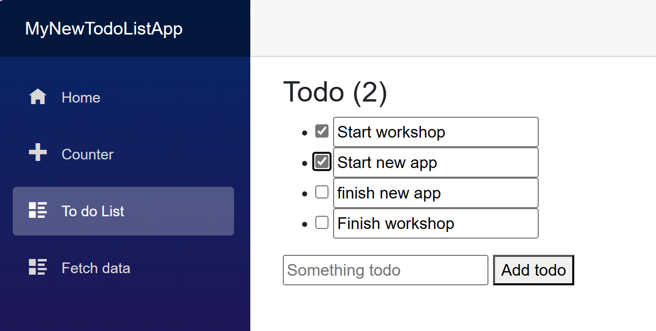 Captura de tela do app concluído