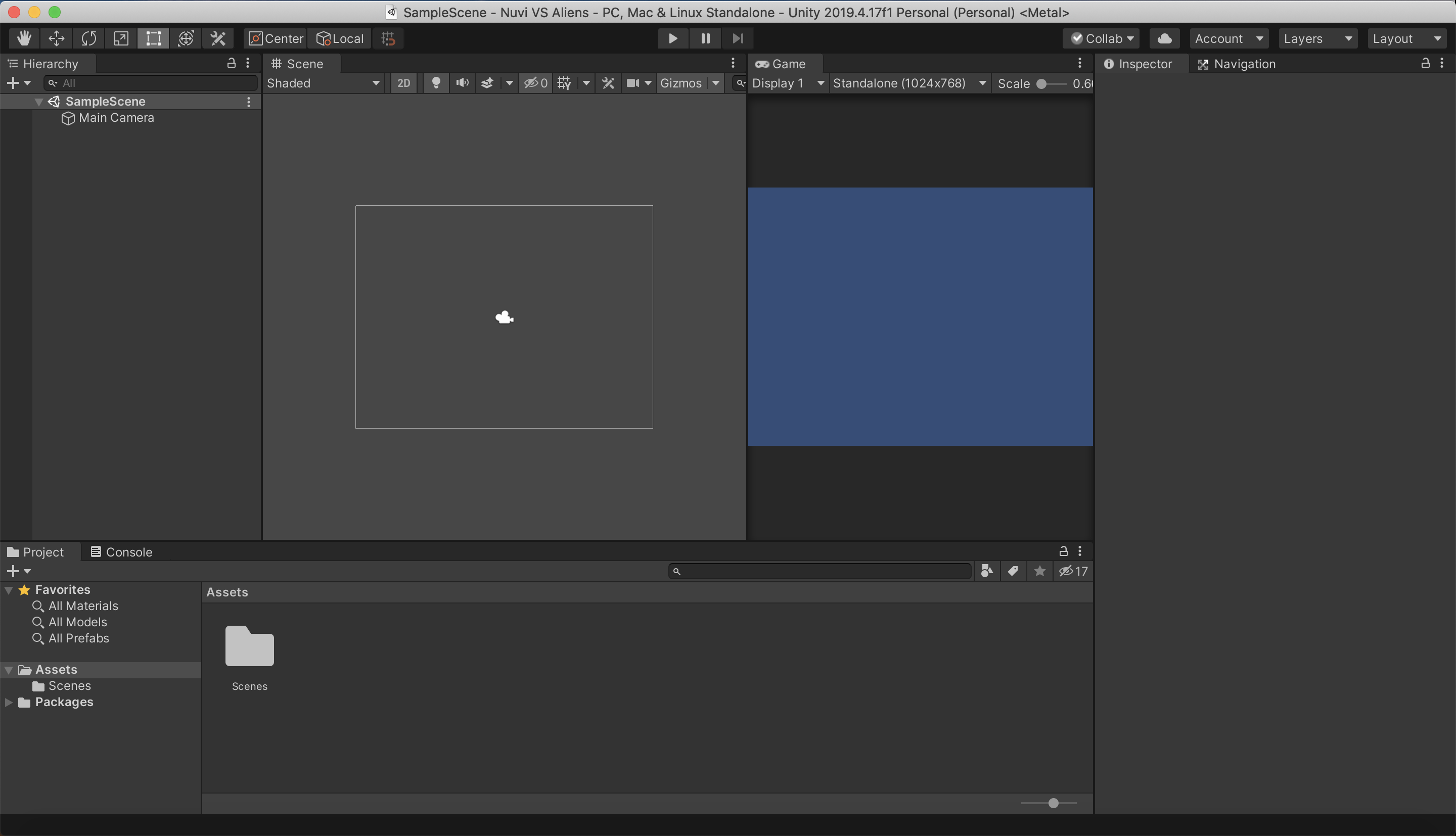 Visão geral das janelas na interface do Unity